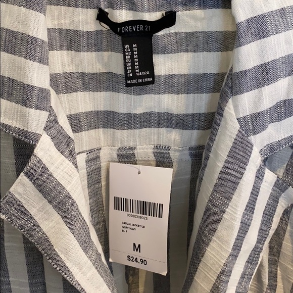 Striped Button Up Top - Picture 2 of 8